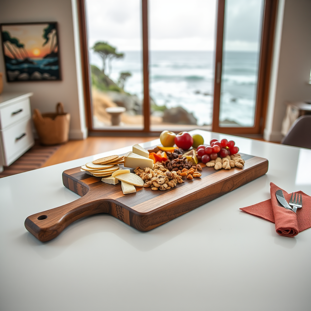 Walnut Charcuterie Cutting Board with Handle